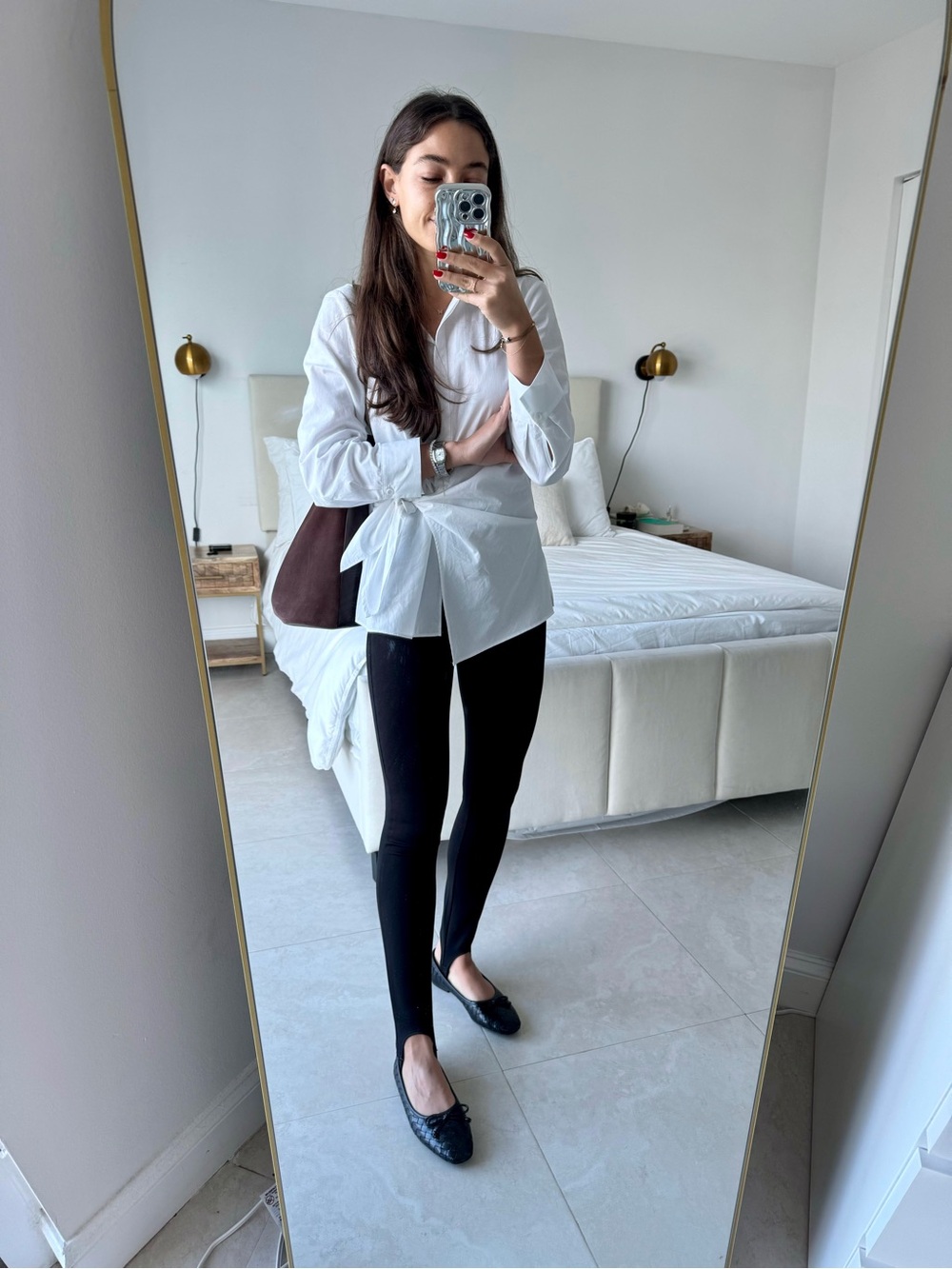 Black stirrup leggings madewell
